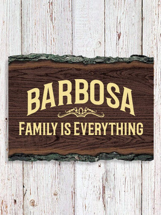 Family : Faux Sliced Log Plaque