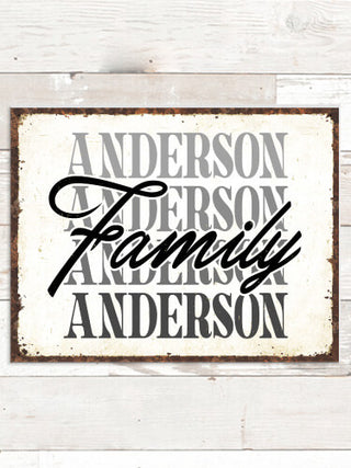 Family Repeat : Tin Signs
