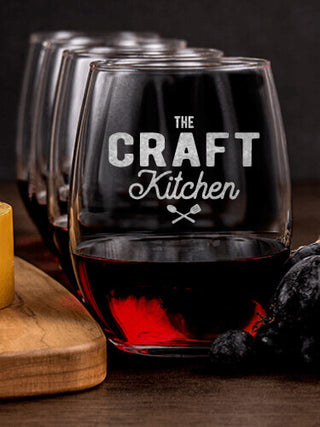 Farmhouse Kitchen : Cheese Board Wine Glass Gift Sets - Engraved