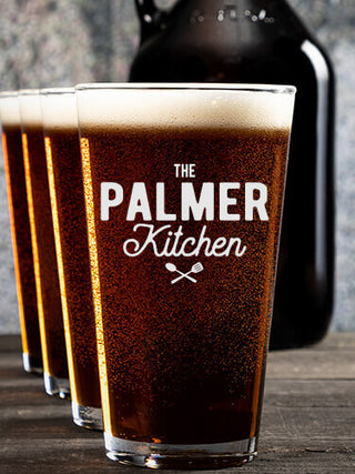 Farmhouse Kitchen : Growler Pint Glass Gift Sets - Color Printed