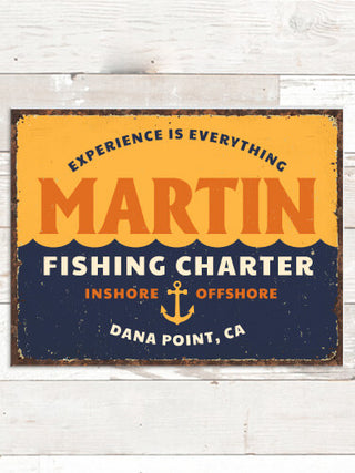 Fishing Charter : Tin Signs