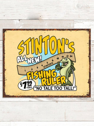 Fishing Ruler : Tin Signs