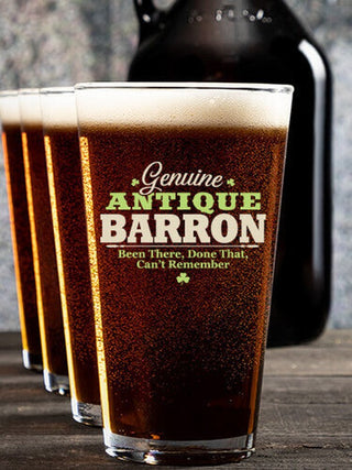 Genuine Irish Antique : Growler Pint Glass Gift Sets - Color Printed