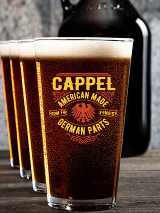 German Parts : Growler Pint Glass Gift Sets - Color Printed