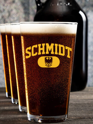 German Varsity : Growler Pint Glass Gift Sets - Color Printed