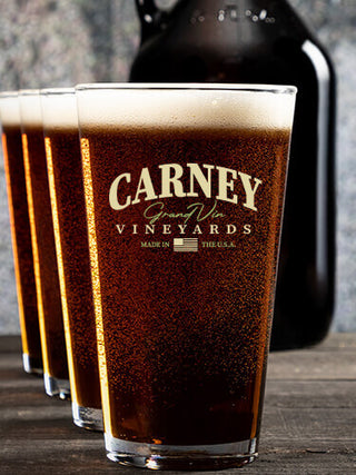 Grand Vineyards : Growler Pint Glass Gift Sets - Color Printed