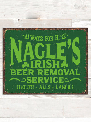 Irish Beer Removal Service : Tin Signs