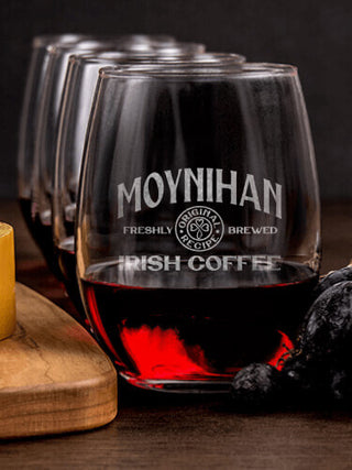 Irish Coffee : Cheese Board Wine Glass Gift Sets - Engraved