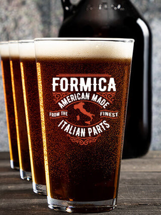 Italian Parts : Growler Pint Glass Gift Sets - Color Printed