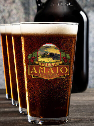 Italian Villa : Growler Pint Glass Gift Sets - Color Printed
