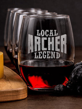 Local Legend : Cheese Board Wine Glass Gift Sets - Engraved