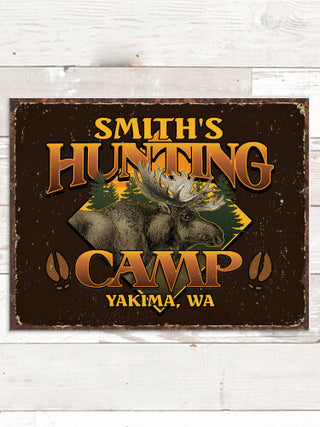 Moose Hunting Camp : Tin Signs