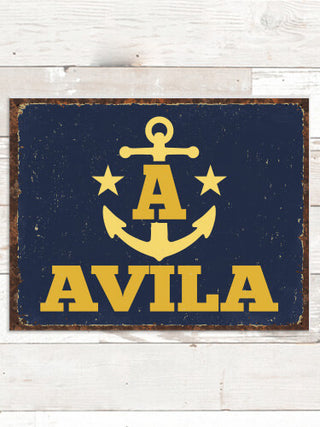Nautical Monogram : Tin Signs