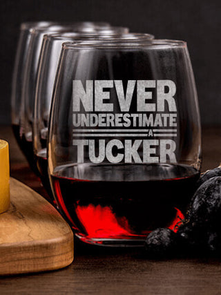 Never Underestimate Irish : Cheese Board Wine Glass Gift Sets - Engraved