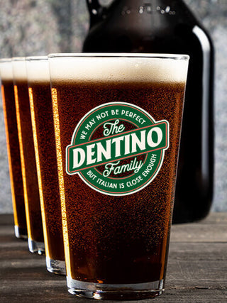 Perfectly Italian : Growler Pint Glass Gift Sets - Color Printed