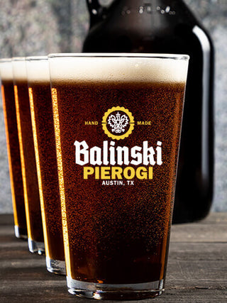 Pierogi : Growler Pint Glass Gift Sets - Color Printed