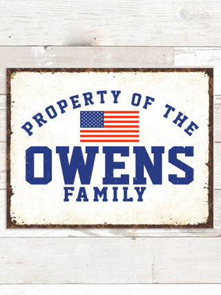 Property of Flag : Tin Signs
