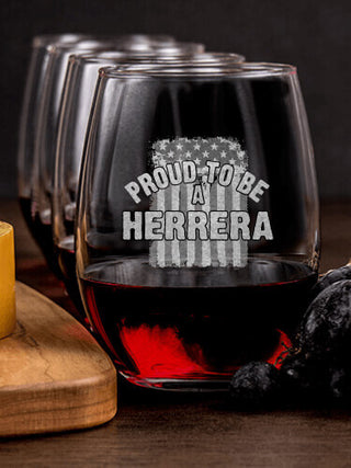 Proud To Be : Cheese Board Wine Glass Gift Sets - Engraved
