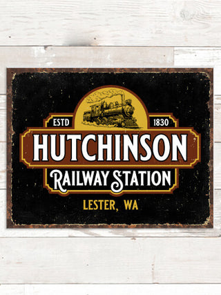 Railway Station : Tin Signs