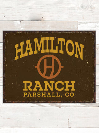 Ranch Monogram : Tin Signs
