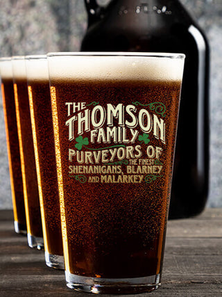 Shenanigans Family : Growler Pint Glass Gift Sets - Color Printed