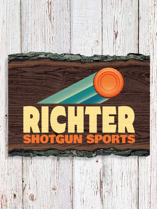 Shotgun Sports : Faux Sliced Log Plaque