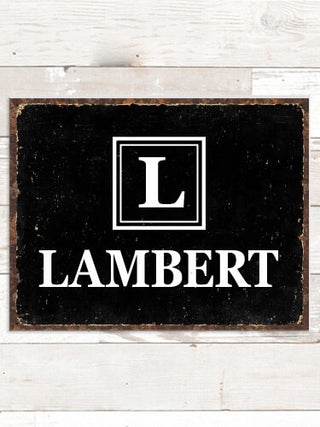 Square Monogram : Tin Signs