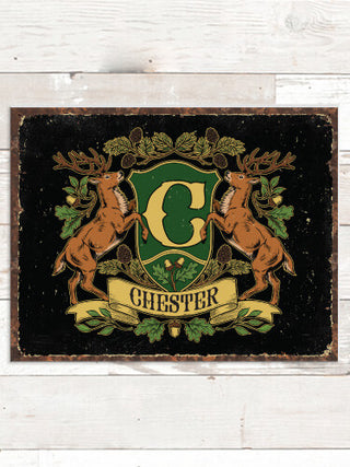 Stag Coat Of Arms : Tin Signs