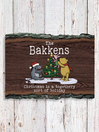 Togethery Holiday : Faux Sliced Log Plaque