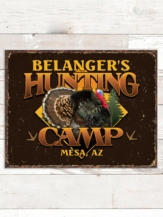 Turkey Hunting Camp : Tin Signs