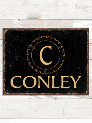 Woodworking Monogram : Tin Signs