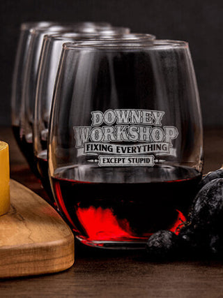 Workshop : Cheese Board Wine Glass Gift Sets - Engraved