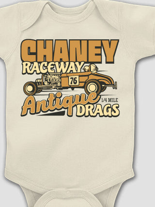 Antique Drag Race : Printed Baby Bodysuits