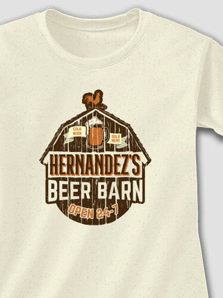Beer Barn : Adult Ladies Fitted T-Shirt