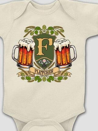 Beer Coat Of Arms : Printed Baby Bodysuits