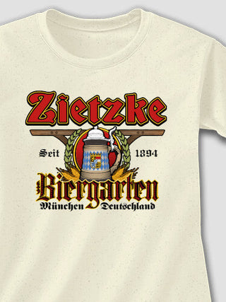 Biergarten : Adult Ladies Fitted T-Shirt