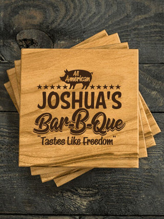 All American BBQ : Coasters - Engraved