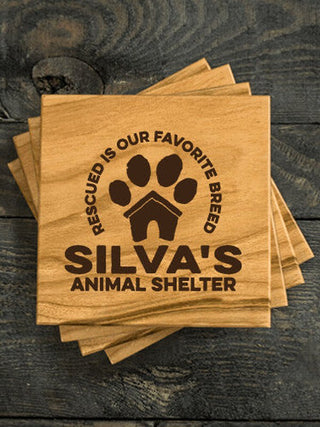 Animal Shelter : Coasters - Engraved