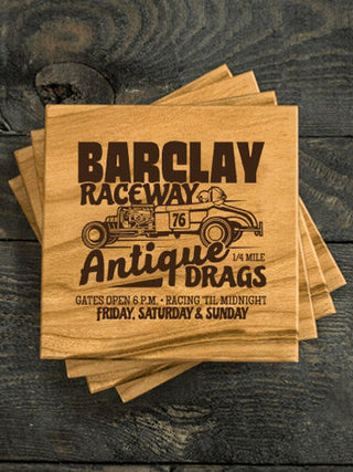 Antique Drag Race : Coasters - Engraved