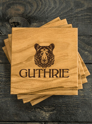 Bear : Coasters - Engraved
