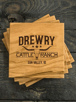 Cattle Ranch : Coasters - Engraved