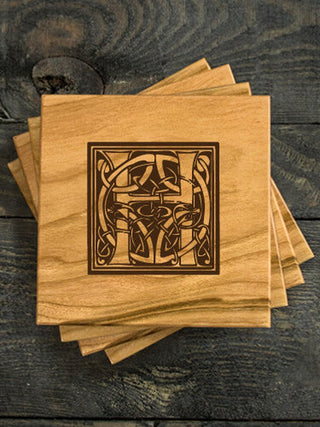 Celtic Monogram : Coasters - Engraved