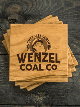 Christmas Coal Company : Coasters - Engraved