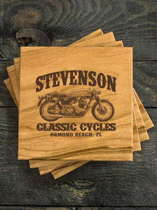 Classic Cycles : Coasters - Engraved