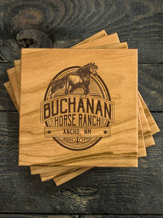 Classic Horse Ranch : Coasters - Engraved