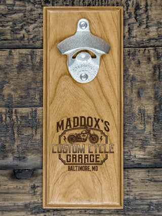 Custom Cycle Garage : Bottle Openers - Engraved