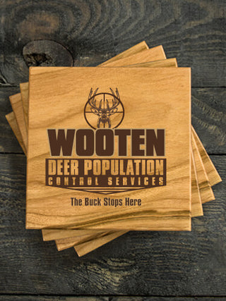 Deer Services : Coasters - Engraved