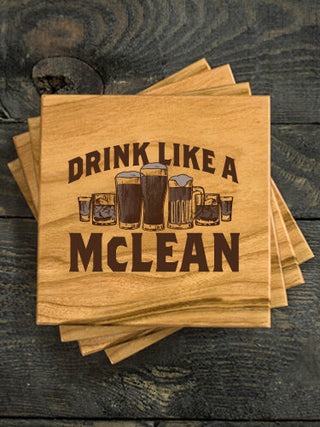 Drink Like A : Coasters - Engraved