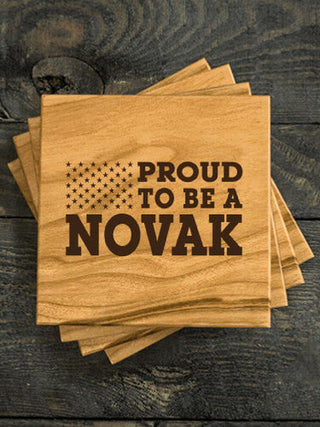 Family Flag : Coasters - Engraved