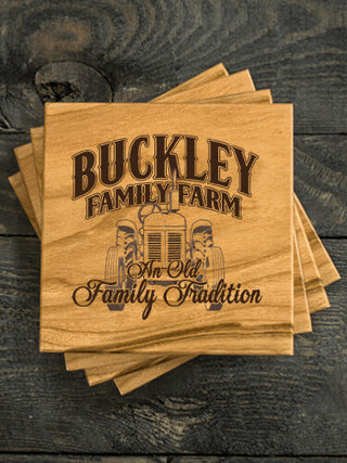 Farming Family Tradition : Coasters - Engraved
